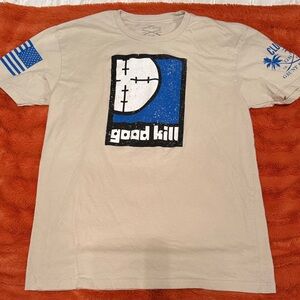 Grunt Style Light Tan Tee with Blue Accents